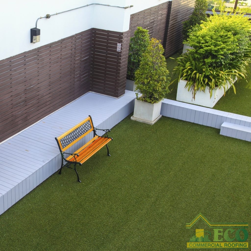 green commercial roof