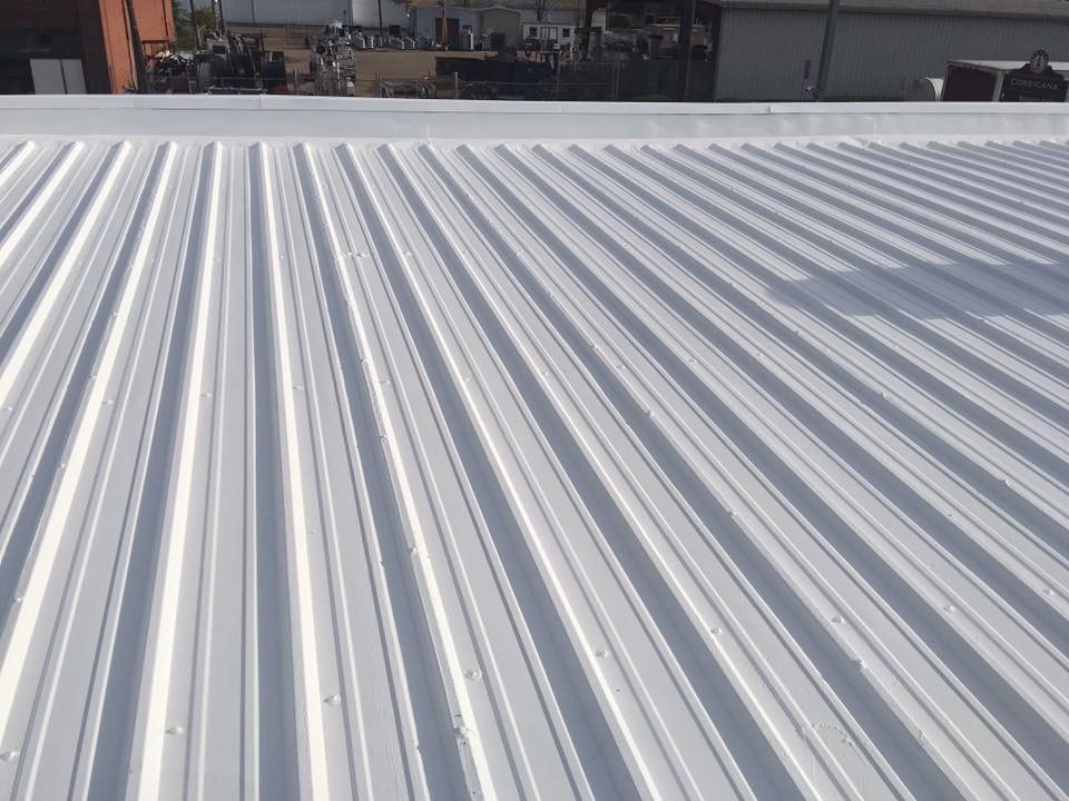 Commercial Metal Roof Restoration After