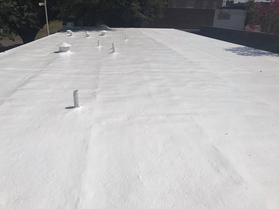 Spray Polyurethane Foam Roofing System After